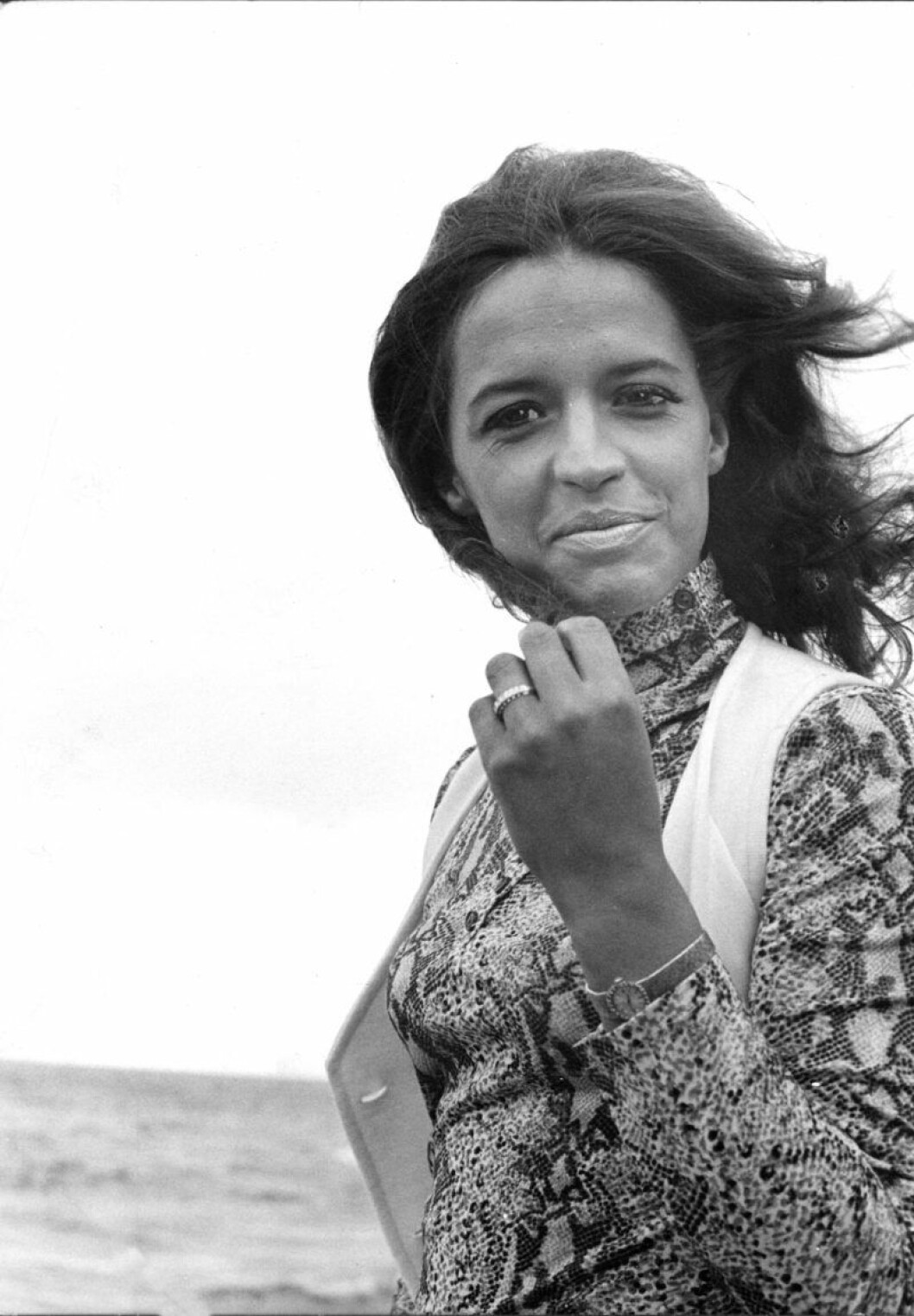 Svartvit bild av Lill-Babs 1970.