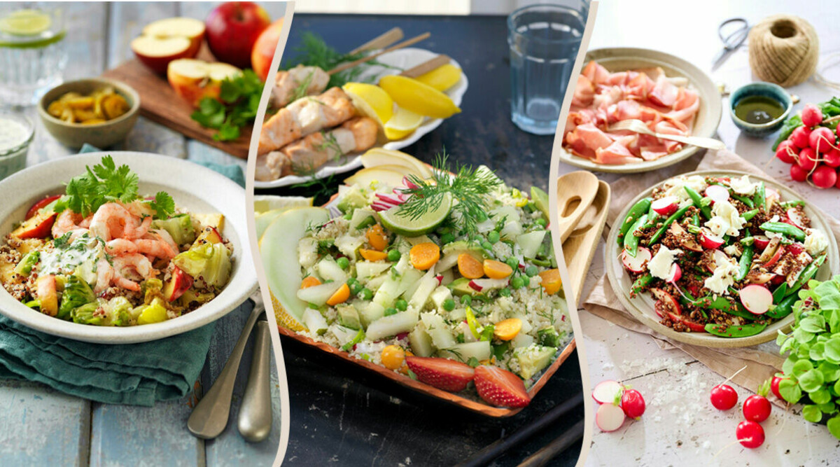 Recept: 5 fräscha sommarsallader med quinoa