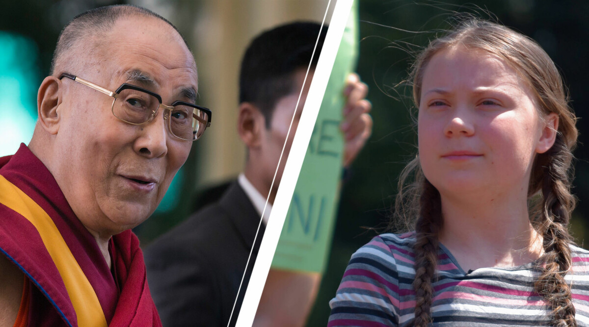 Dalai lamas hyllning till Greta Thunberg: ”Ser en lillasyster”