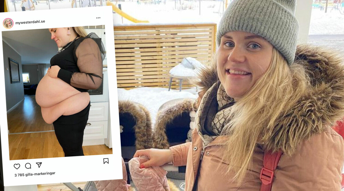 My Westerdahl visar tvådelade gravidmagen: ”För er med änglaveck”