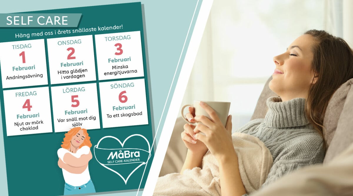 Ta hand om dig själv i februari med MåBra:s self care-kalender