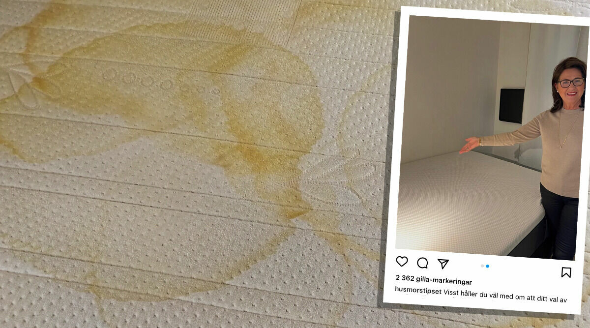 Gul madrass? Testa husmorsknepet mot urin- och svettfläckar