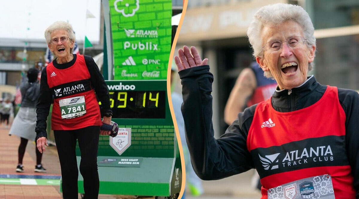 98-åriga Betty Lindberg har världsrekordet på 5 km löpning