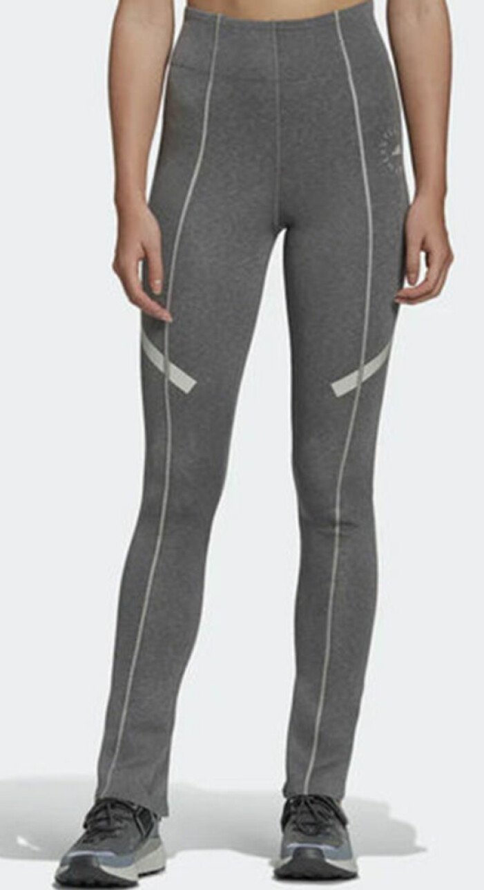 grå utsvängda träningstights från adidas by stella mccartney