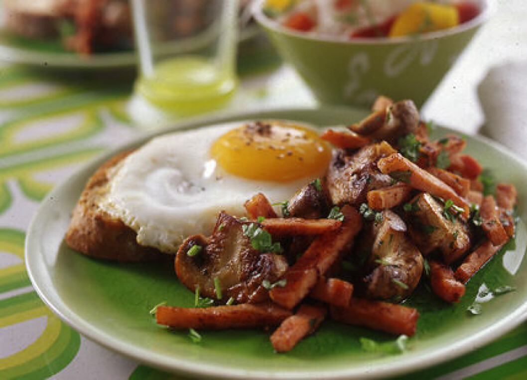 Ägg- och svamptoast