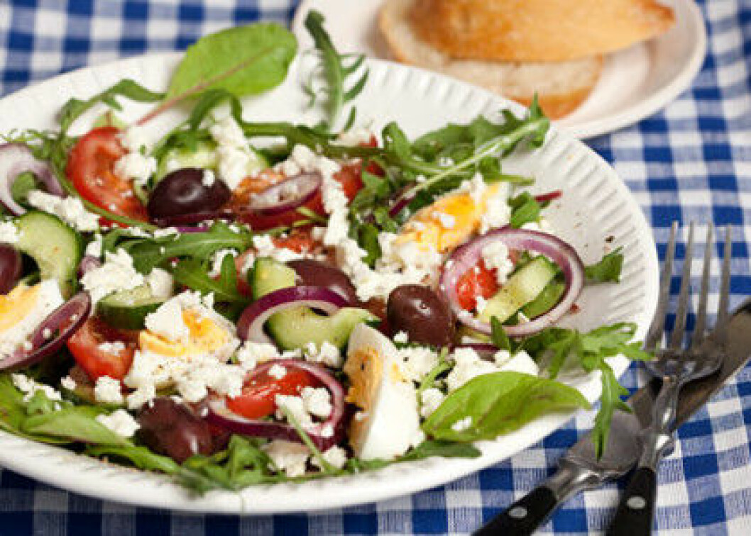 Grekisk sallad med ägg