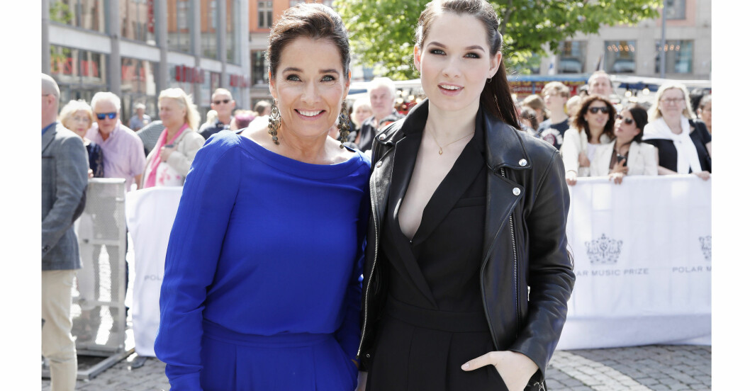 Ex-sambon Agneta Sjödin med gemensamma dottern Maja Strömstedt. Foto: Patrik Österberg/TT. Agneta Sjödin med dottern Maja Strömstedt