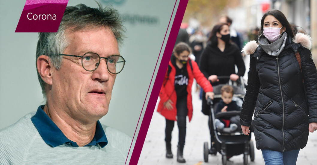 Anders Tegnell fick försvara sig i frågan om munskydd.
