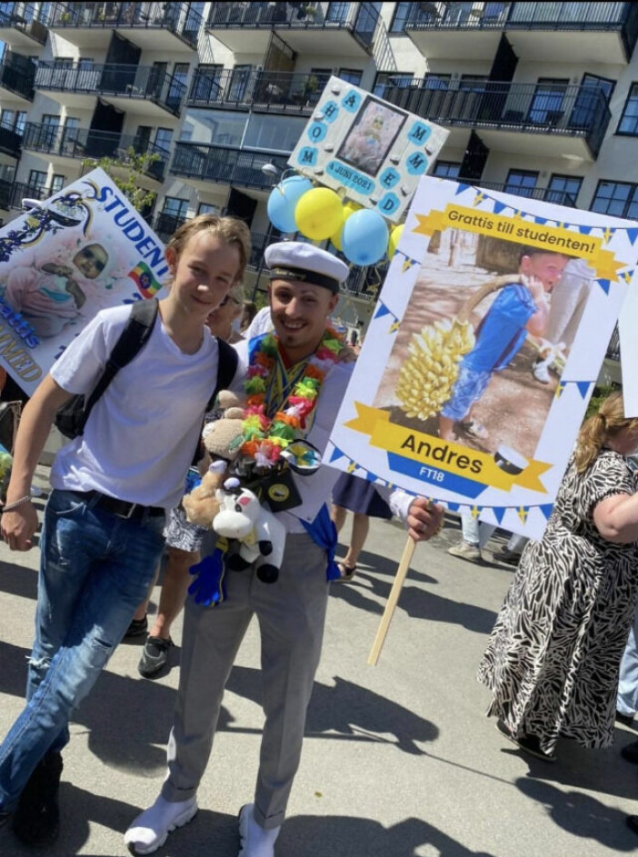 Nathalies söner Kian och Andres. Nathalies söner Kian och Andres