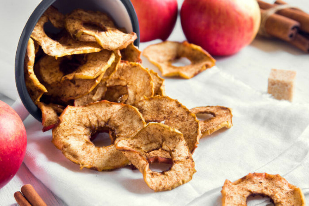 Recept på höstiga äpplechips