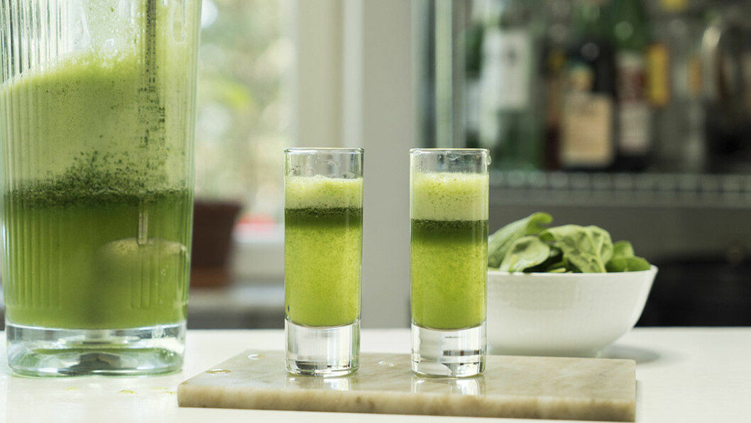 Recept på äppelshots med spenat