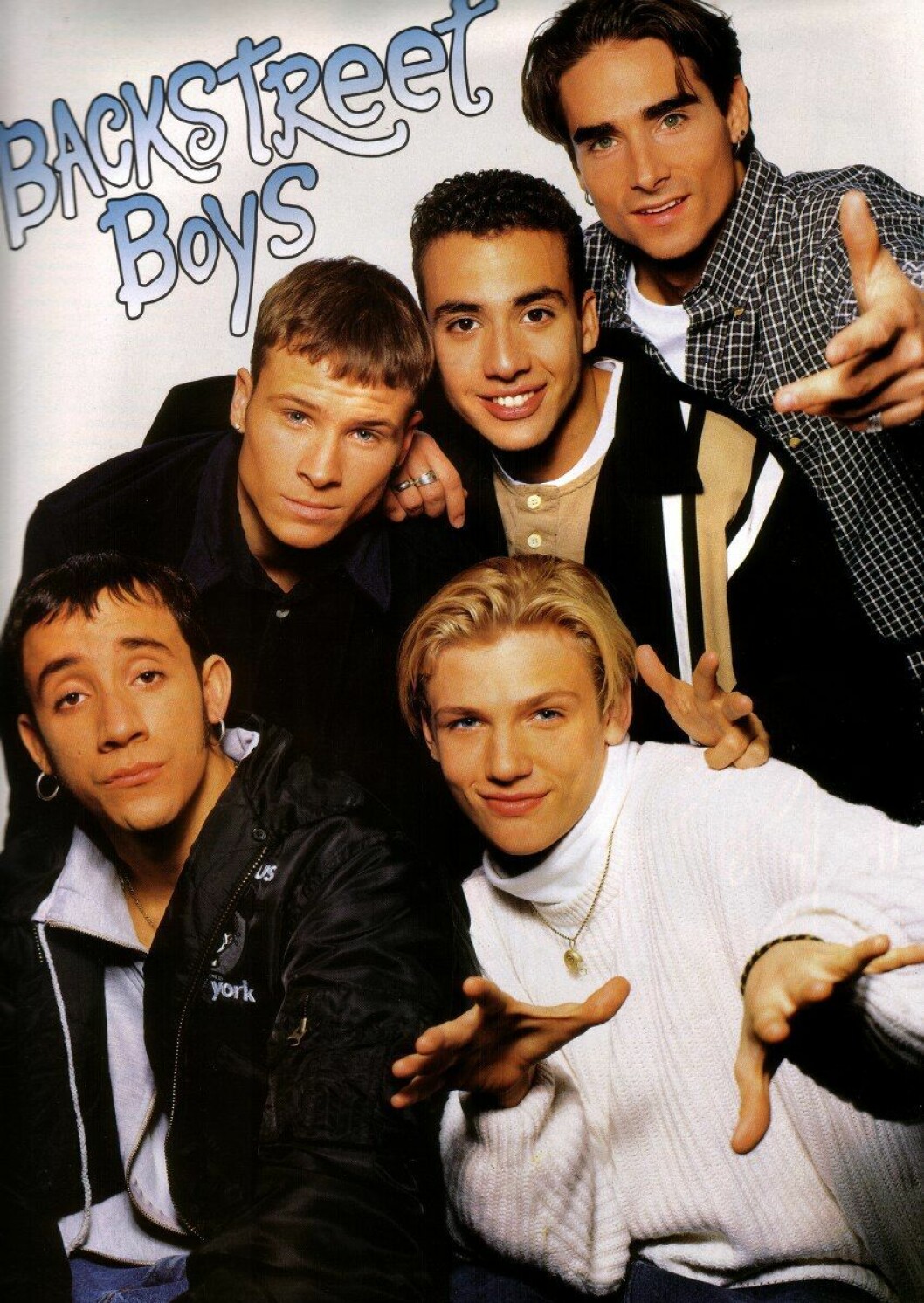 Bild med poster på Backstreet boys