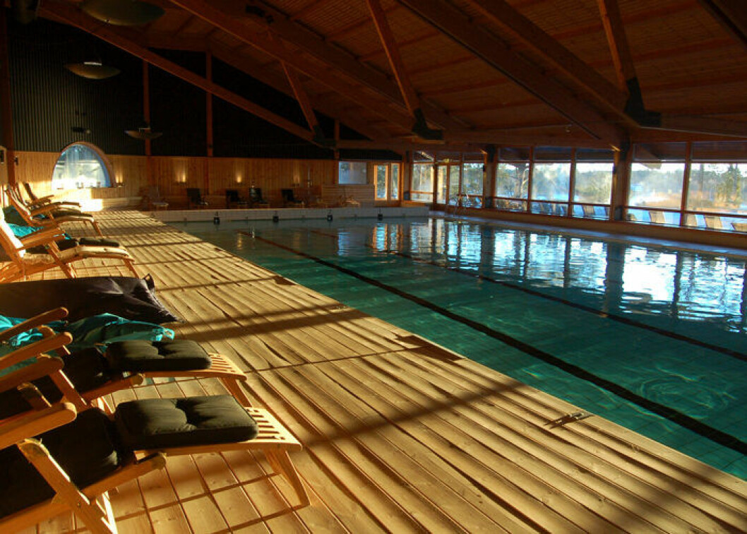 poolen vid Djurönäsets spahotell i Stockholm i Sverige