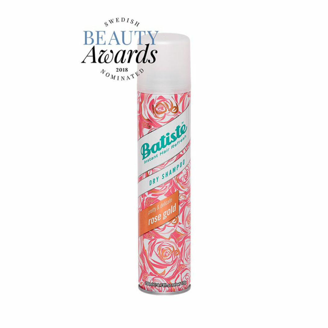 En bild på ett torrshampo, produkten Batiste – Rose Gold Dry Shampoo.