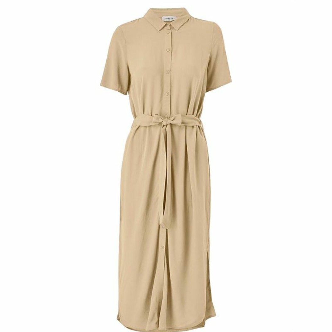 Beige skjortklöänning från Pices