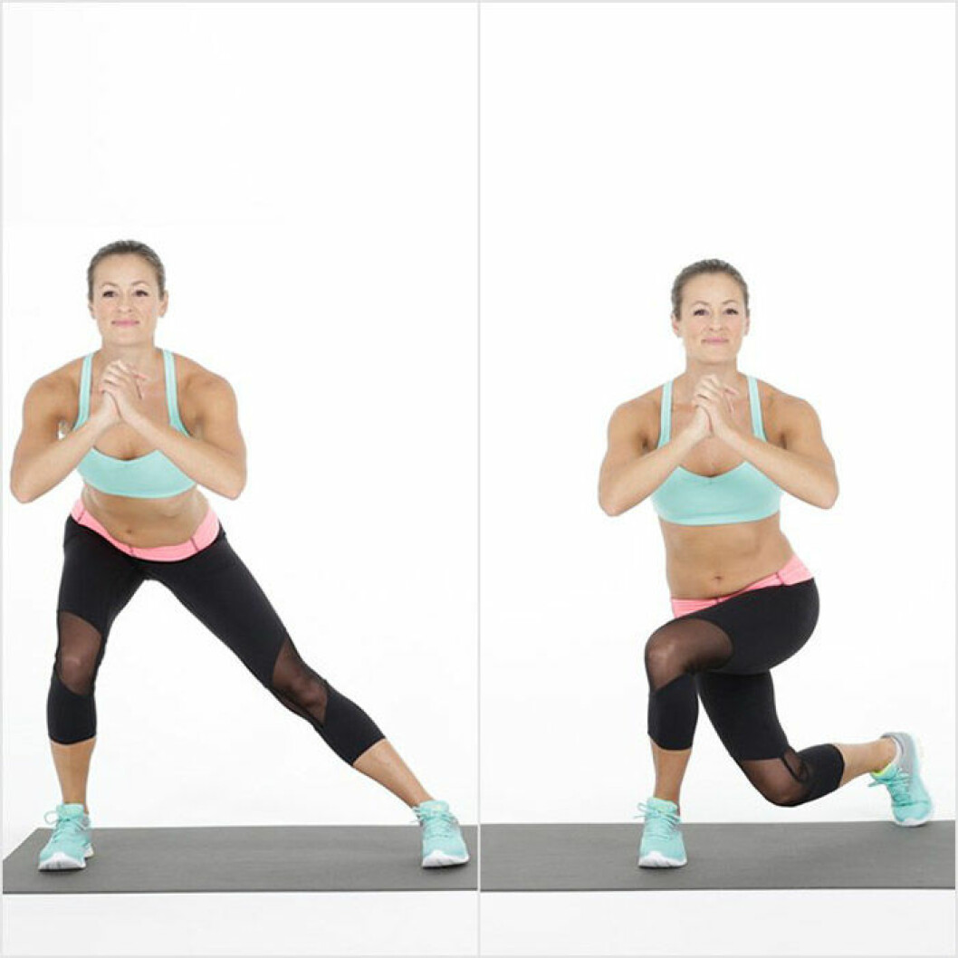 Via: <a href="http://www.popsugar.com/fitness/Bodyweight-Butt-Exercise-Side-Lunge-Curtsy-Lunge-39423616" target="_blank" rel="noopener">popsugar</a> Via: popsugar