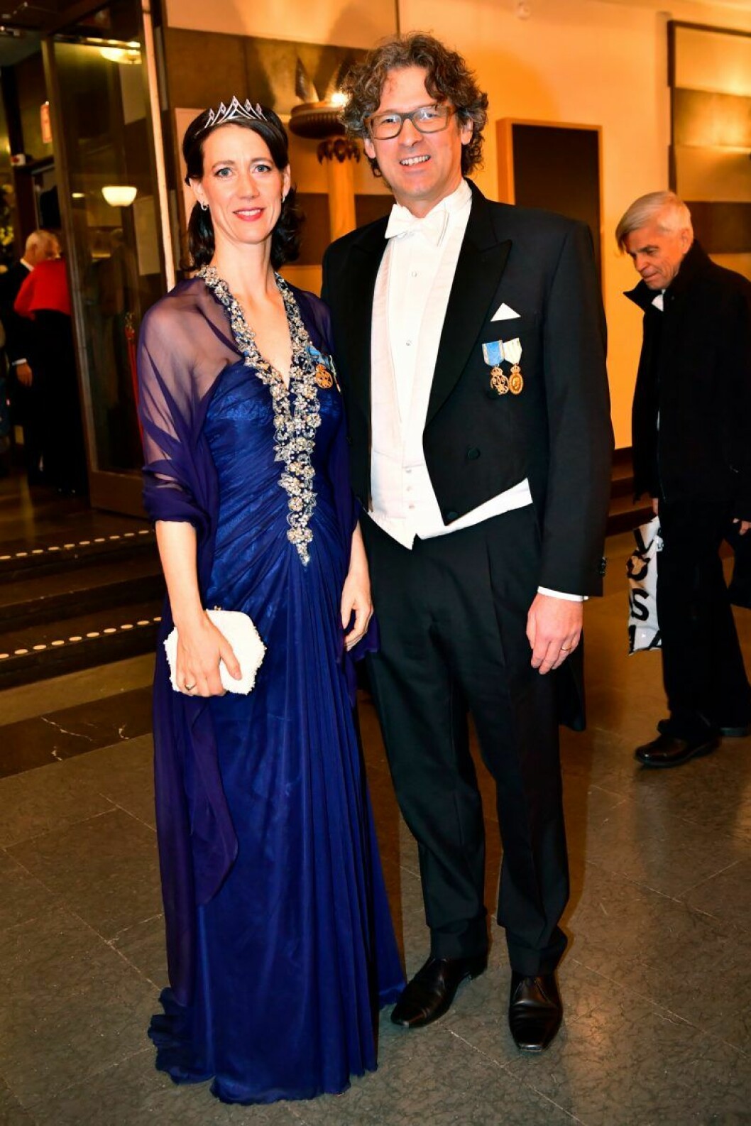 Bettina Bernadotte med maken Philipp Haug. Bettina Bernadotte med maken Philipp Haug på Nobel 2019