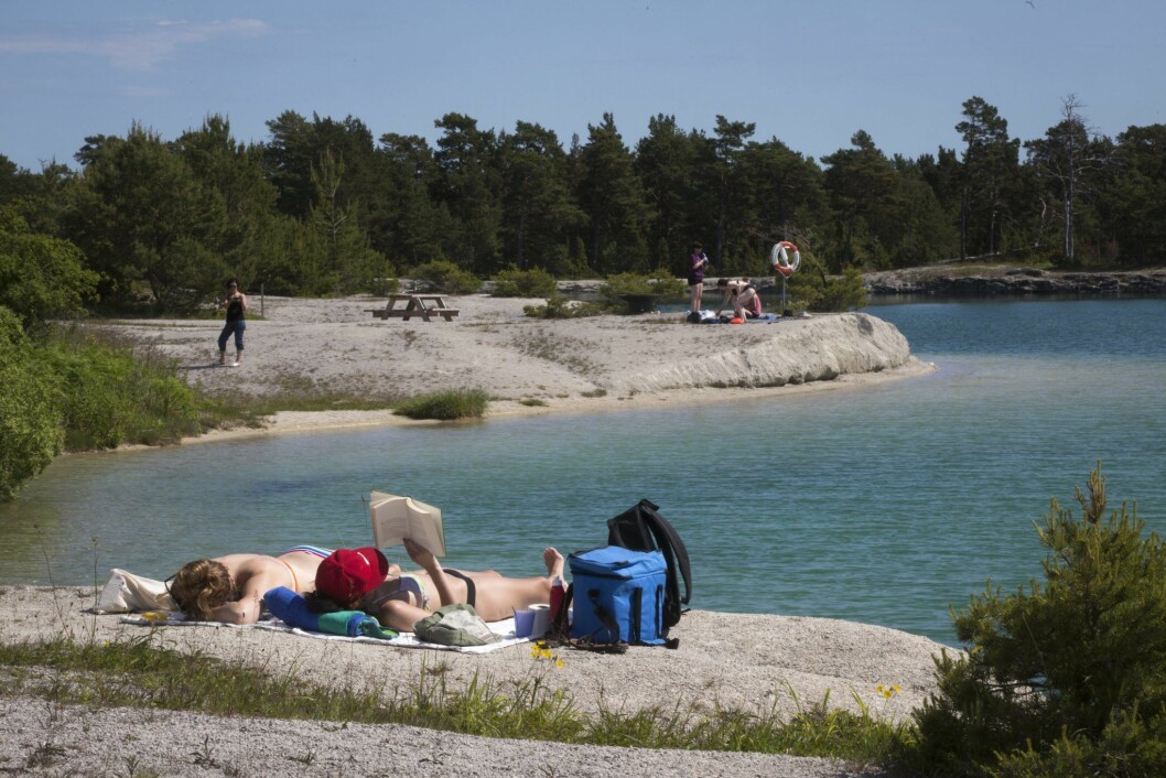 Missa inte Blå Lagunen på norra Gotland. blå lagunen