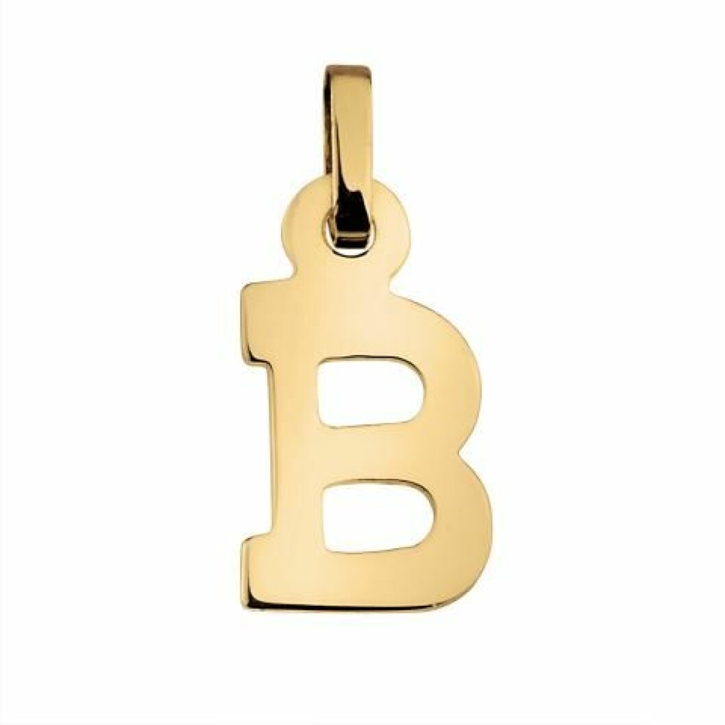 Berlock med bokstav i guld