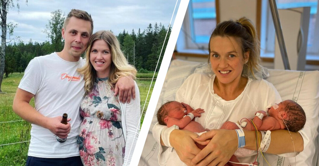 Bonde-Karin Nordström om chocken under förlossningen med tvillingarna