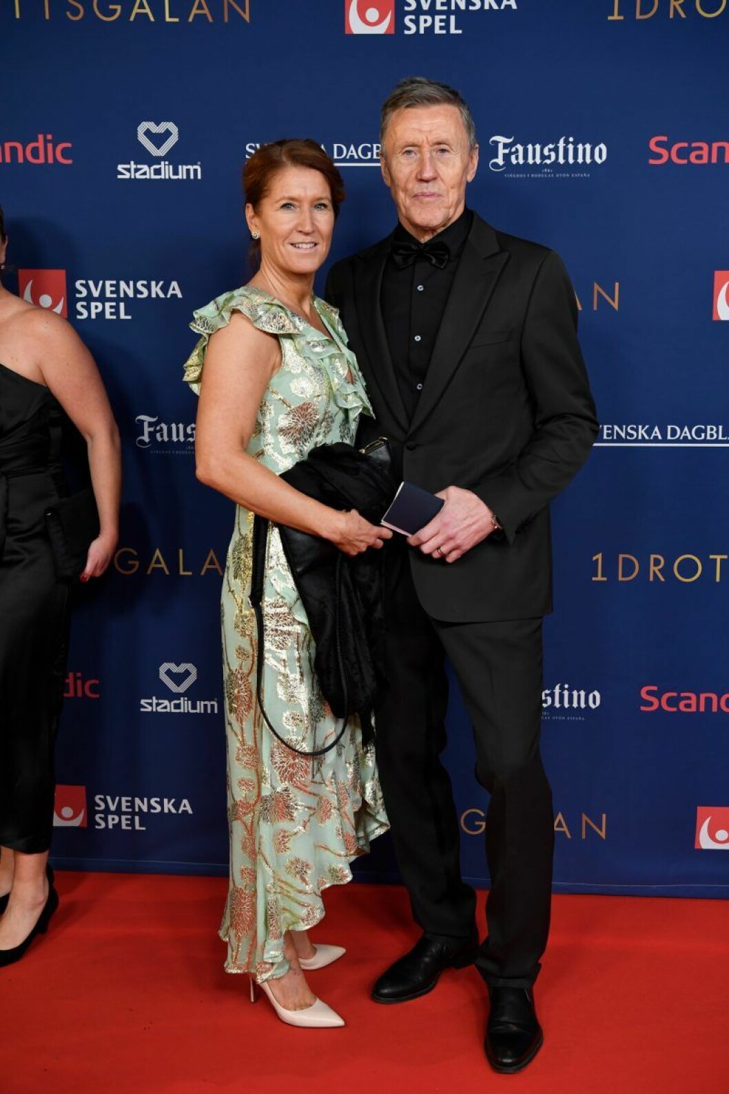 Börje och Pia Salming. Börje och Pia Salming på röda mattan på Idrottsgalan 2020