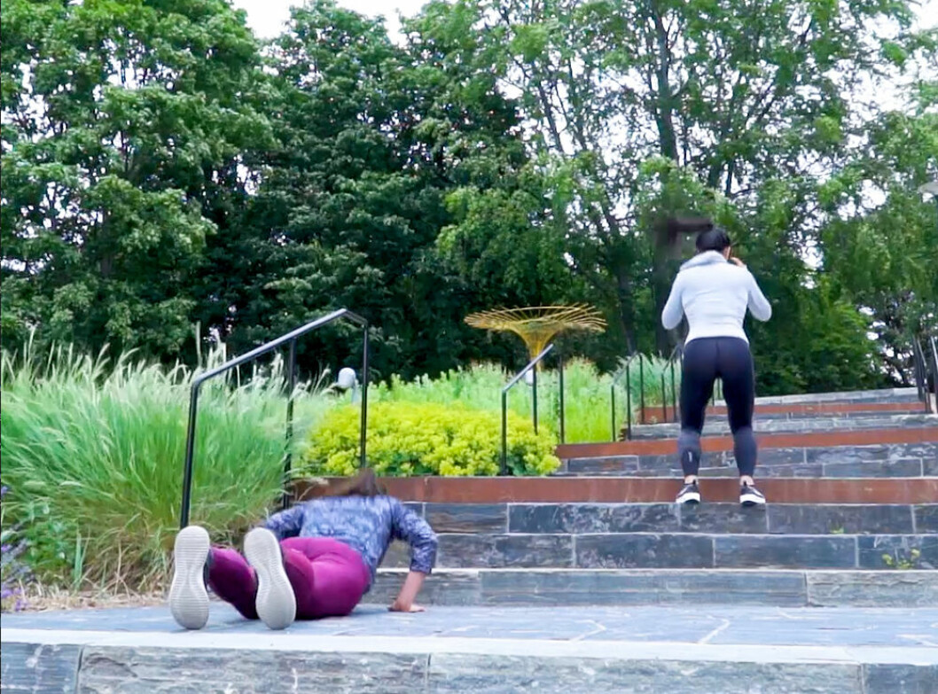 Burpees och Jumps – HIIT-träning i trappa 6 övningar