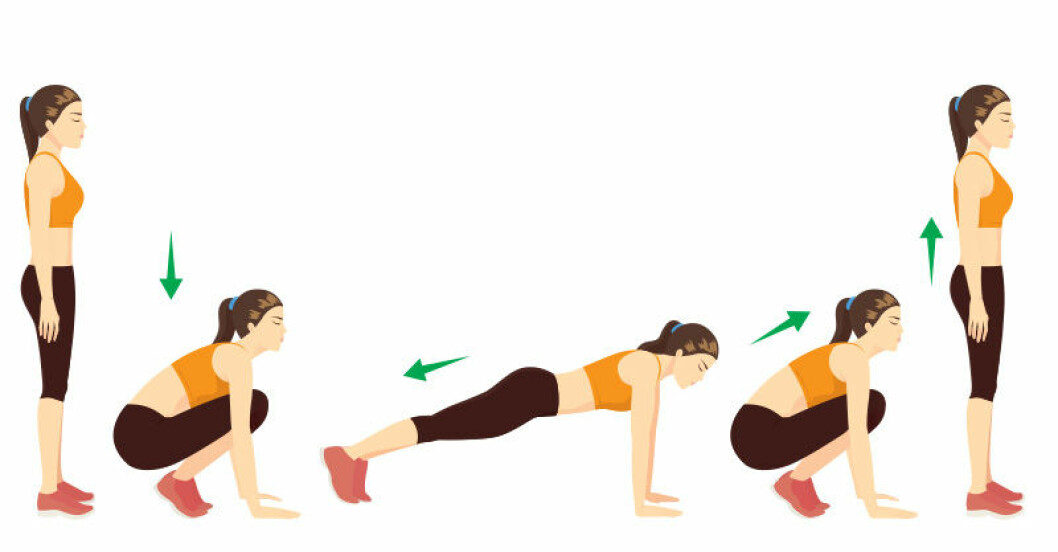 burpees utan hopp