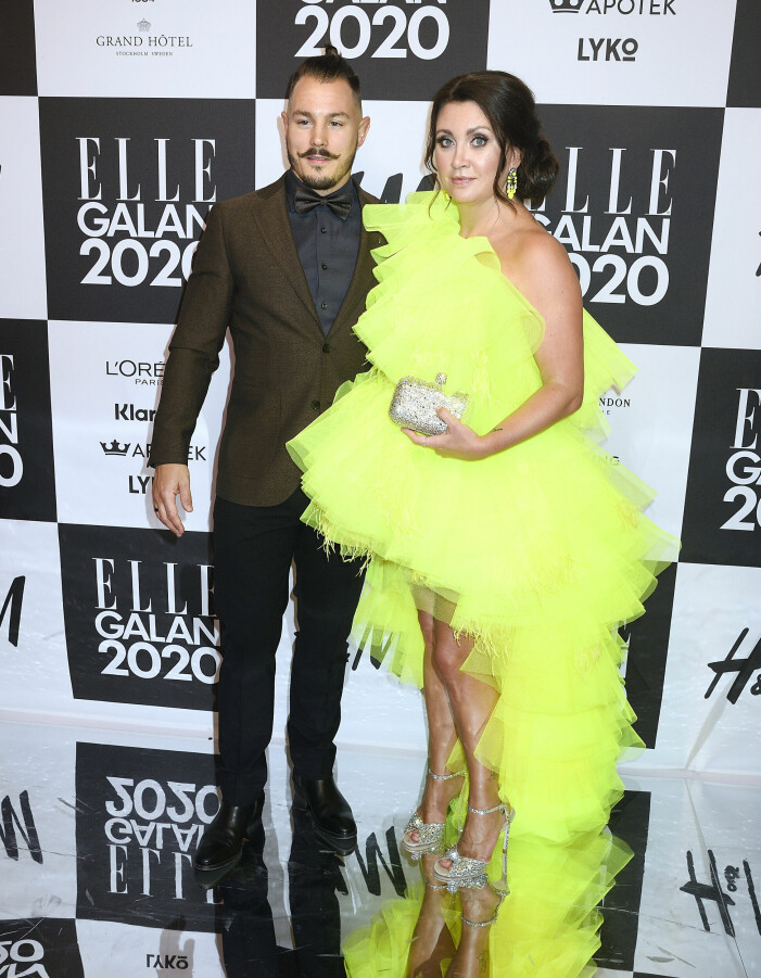 Camilla Läckberg och Simon Sköld på Elle-galan.