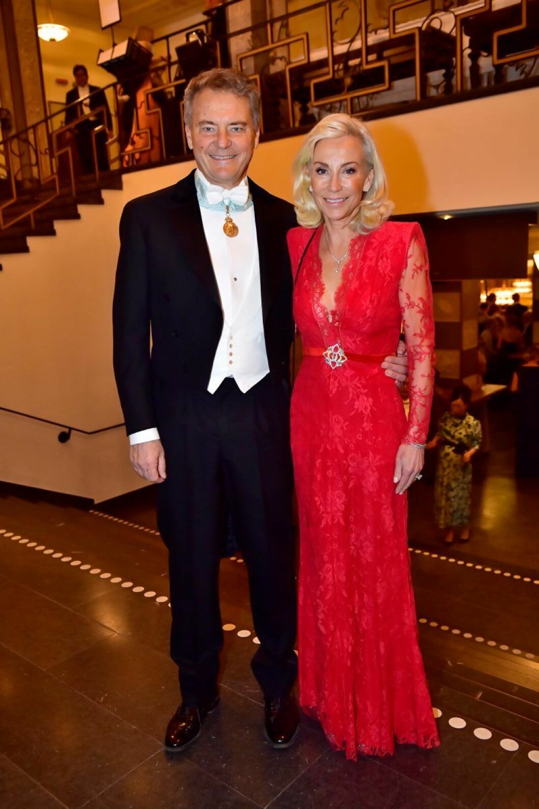 Carl-Henric Svanberg och Louise Julian. Carl-Henric Svanberg och Louise Julian på Nobel 2019