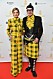 Cecilia Frode och designern Peter Englund på röda mattan på Guldbaggegalan 2020