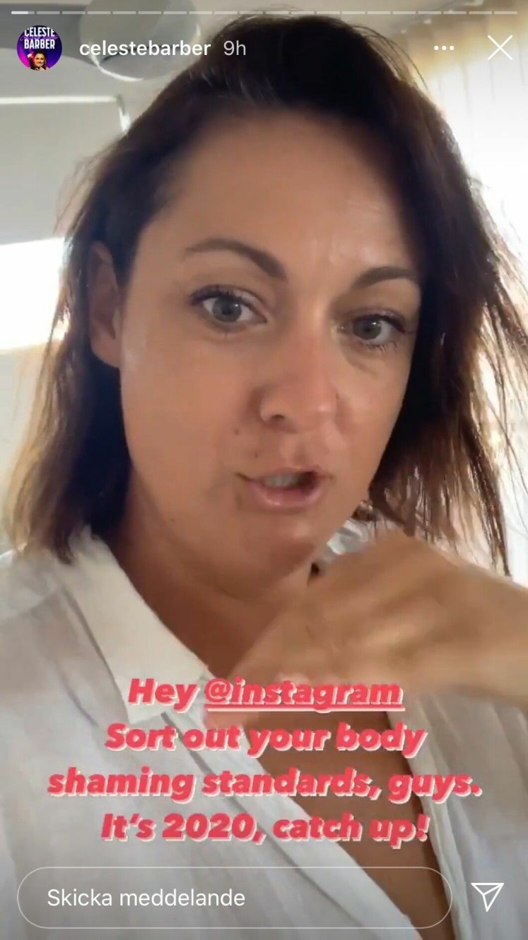 Celeste Barber kräver att Instagram ändrar sina kroppsregler.
