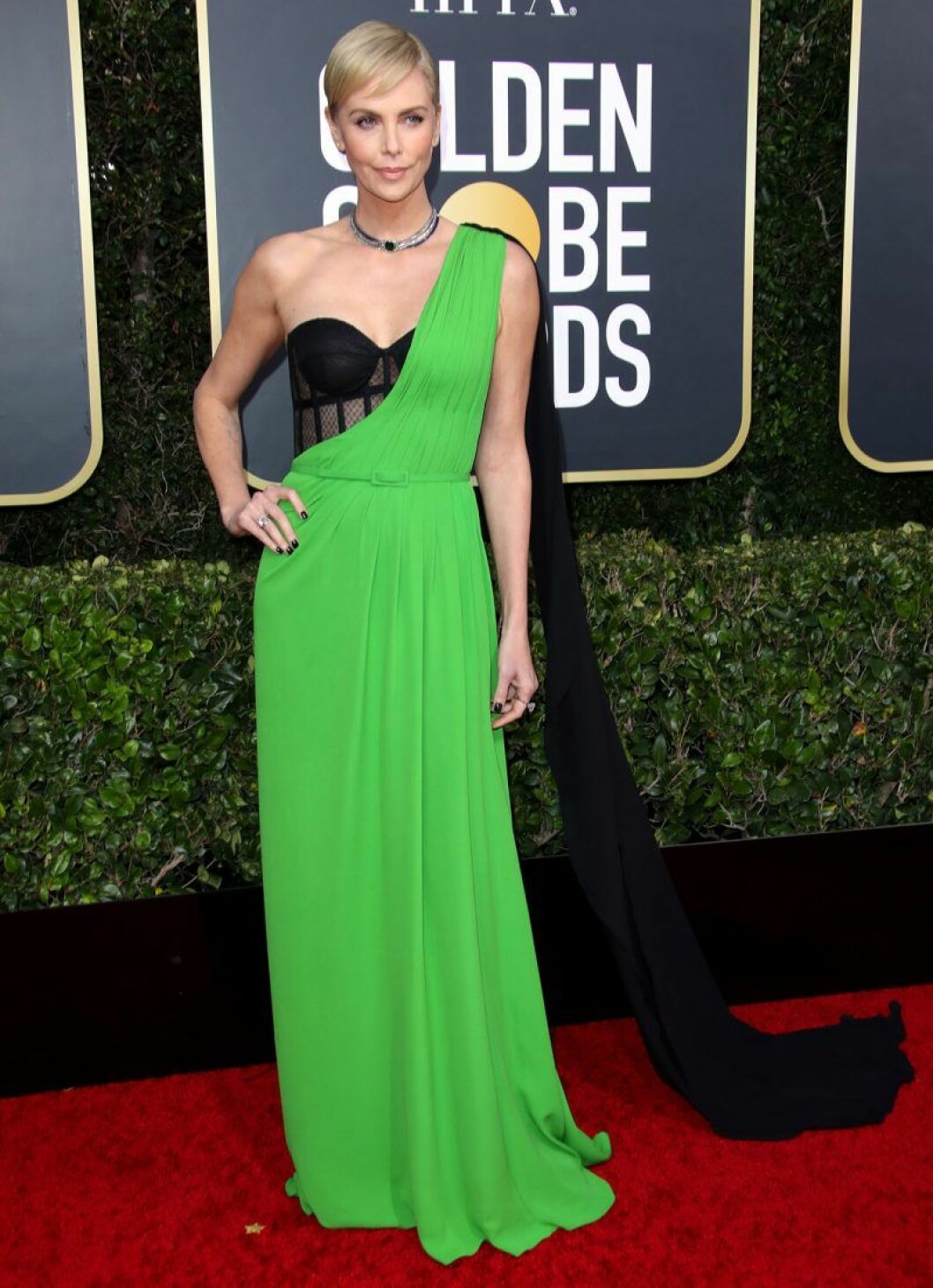 Charlie Theron på Golden Globes.