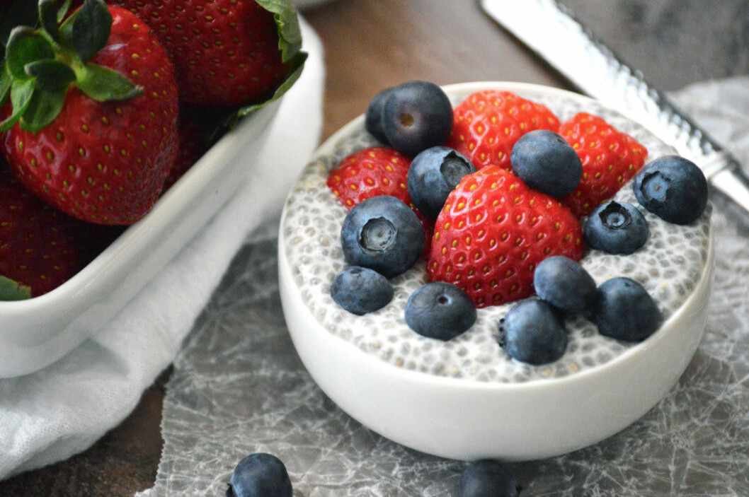 Recept för chiapudding.