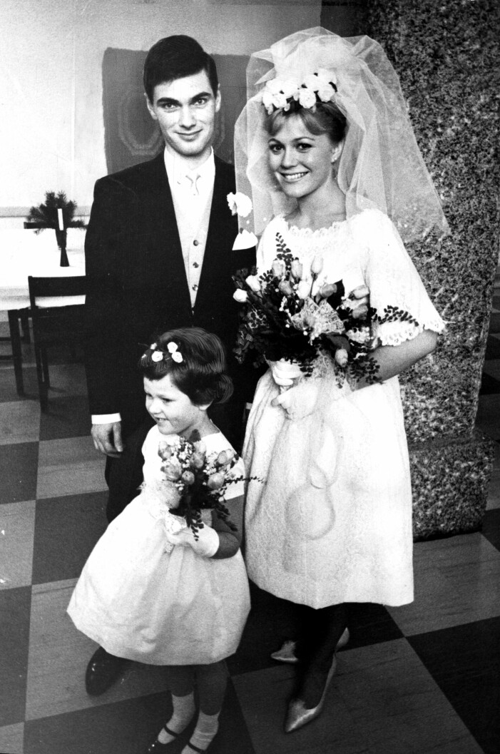 När de gifte sig var Christina 25 år gammal. Hans Wahlgren och Christina Schollin