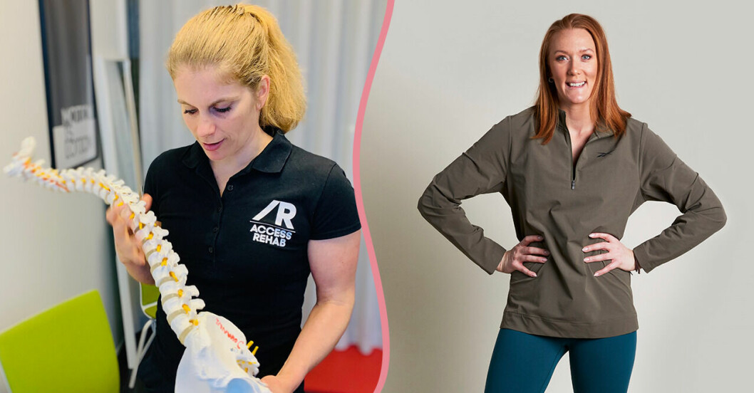 Fysioterapeuten Clara Borg Viklund och Sofia Laas, naprapat och personlig tränare. Clara Borg Viklund och Sofia Laas