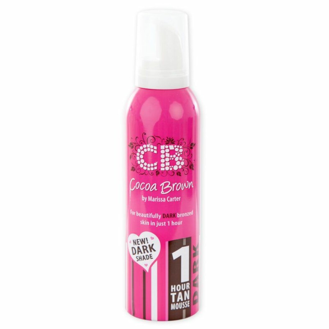 Cocoa Brown, 1 hour tan mousse. <a href="https://track.adtraction.com/t/t?a=1117786221&as=1213658115&t=2&tk=1&epi=boostabrannan&url=https://www.lyko.se/cocoa-brown/cocoa-brown-1-hour-tan-dark-1" target="_blank" rel="noopener">Här kan du köpa den</a>. Cocoa Brown