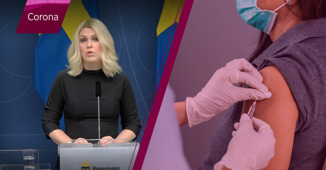 socialministern Lena Hallengren om coronavaccin dos 3
