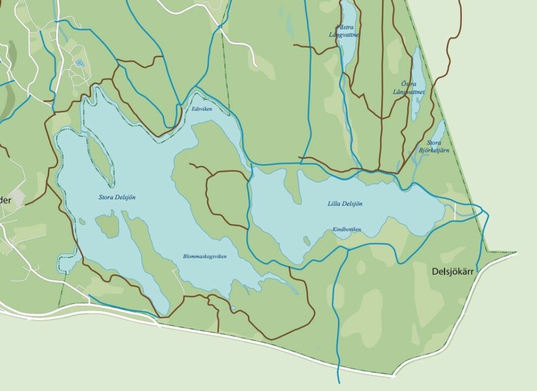 Kombinera sjöarna till en skön heldag. <a href="https://goteborg.se/wps/wcm/connect/155fed11-3ceb-47fb-8a92-a4d5952aefb7/Delsjoomradets+vandringskarta_utskriftsvanlig.pdf?MOD=AJPERES" target="_blank" rel="noopener">Se större karta här.</a> Delsjöarna.