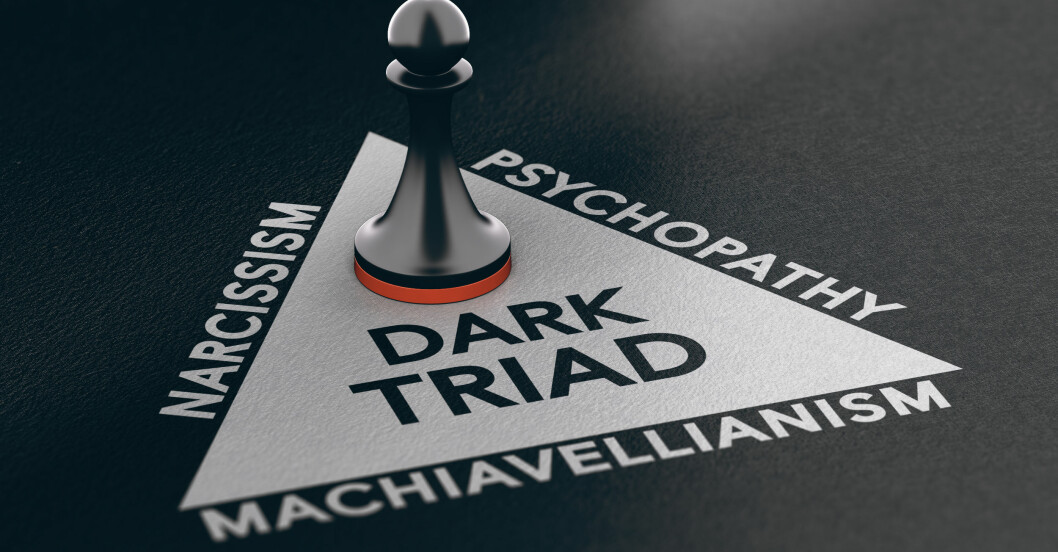 Den mörka triaden består av narcissism, psykopati och machiavellisk personlighet. Den mörka triaden med narcissism, psykopati och machiavellisk personlighet.