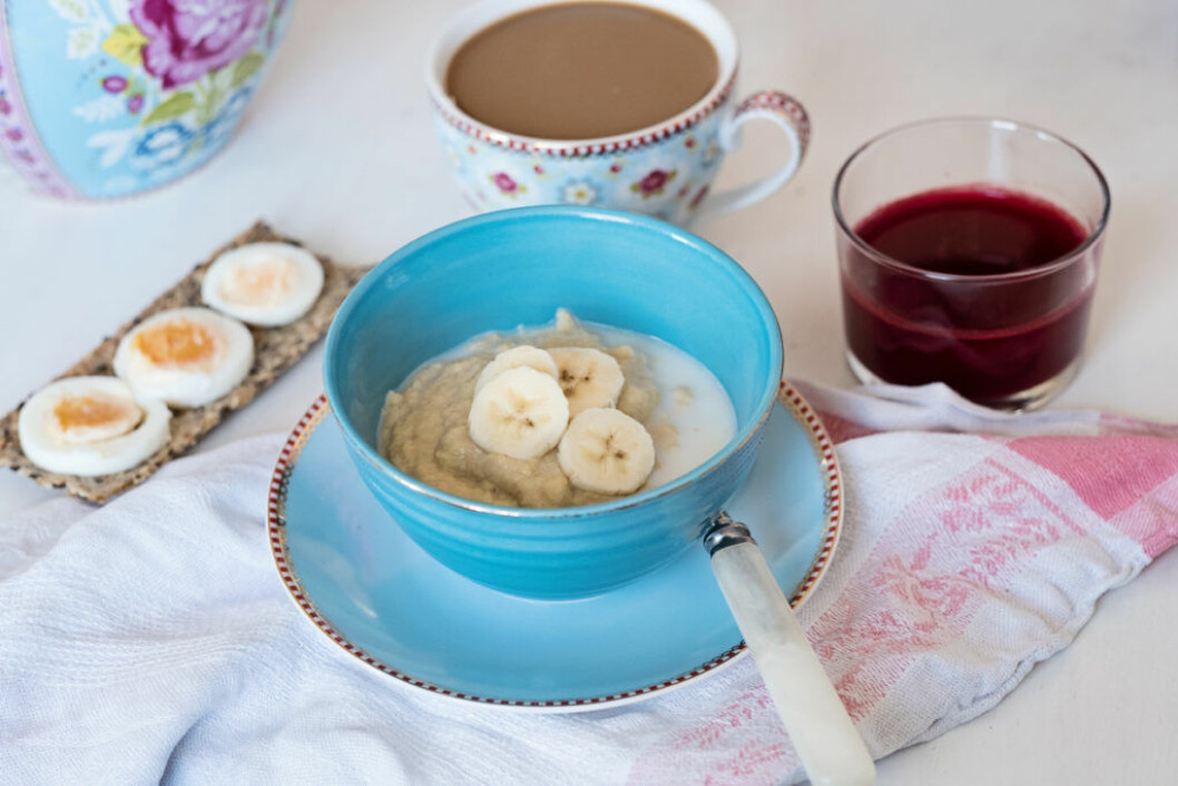 Proteingröt med ägg och banan. LCHF. Proteingröt med ägg och banan. LCHF.