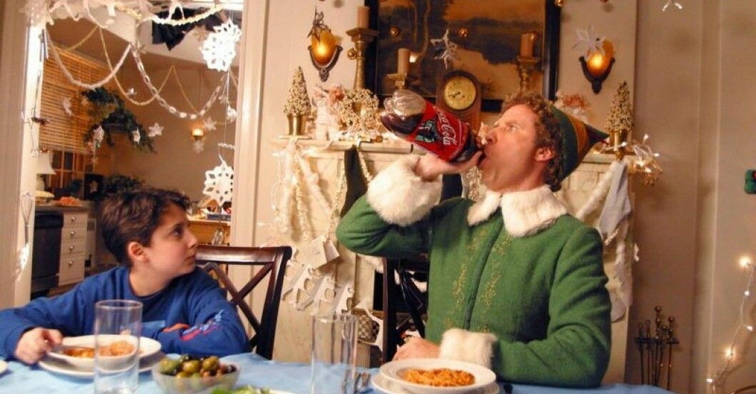 Elf dricker cola