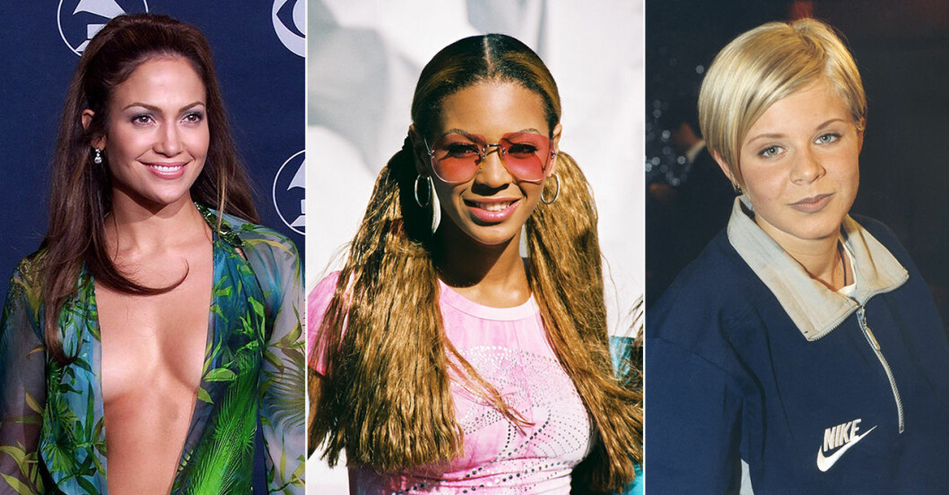 Jennifer Lopez, Beyoncé och Robyn för 20 år sedan.