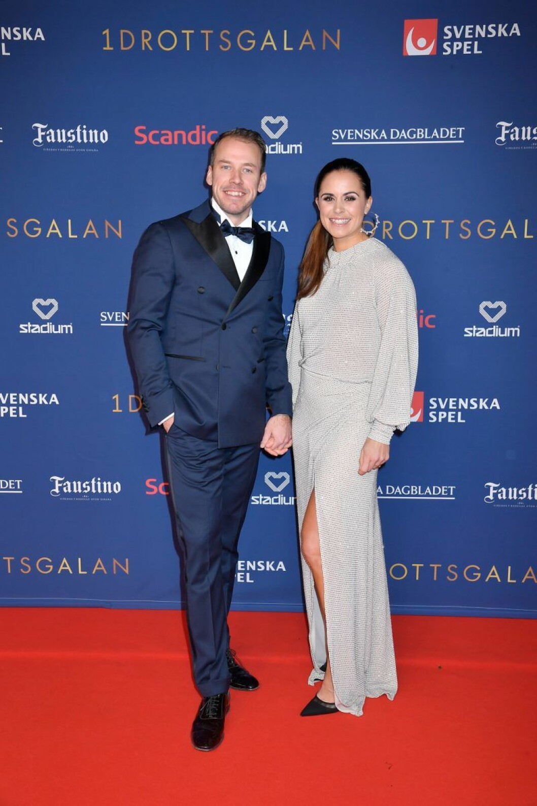 Emil Jönsson och Anna Jönsson Haag. Emil Jönsson och Anna Jönsson Haag på röda mattan på Idrottsgalan 2020