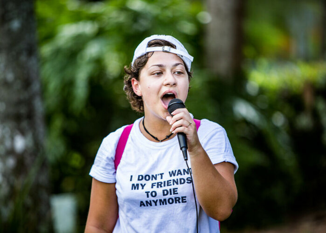 Emma Gonzalez kämpar mot det väpnade våldet i USA, Emma Gonzalez.