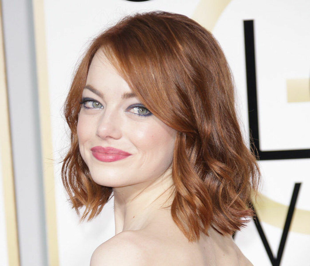 Emma Stone i uppklippt bob.