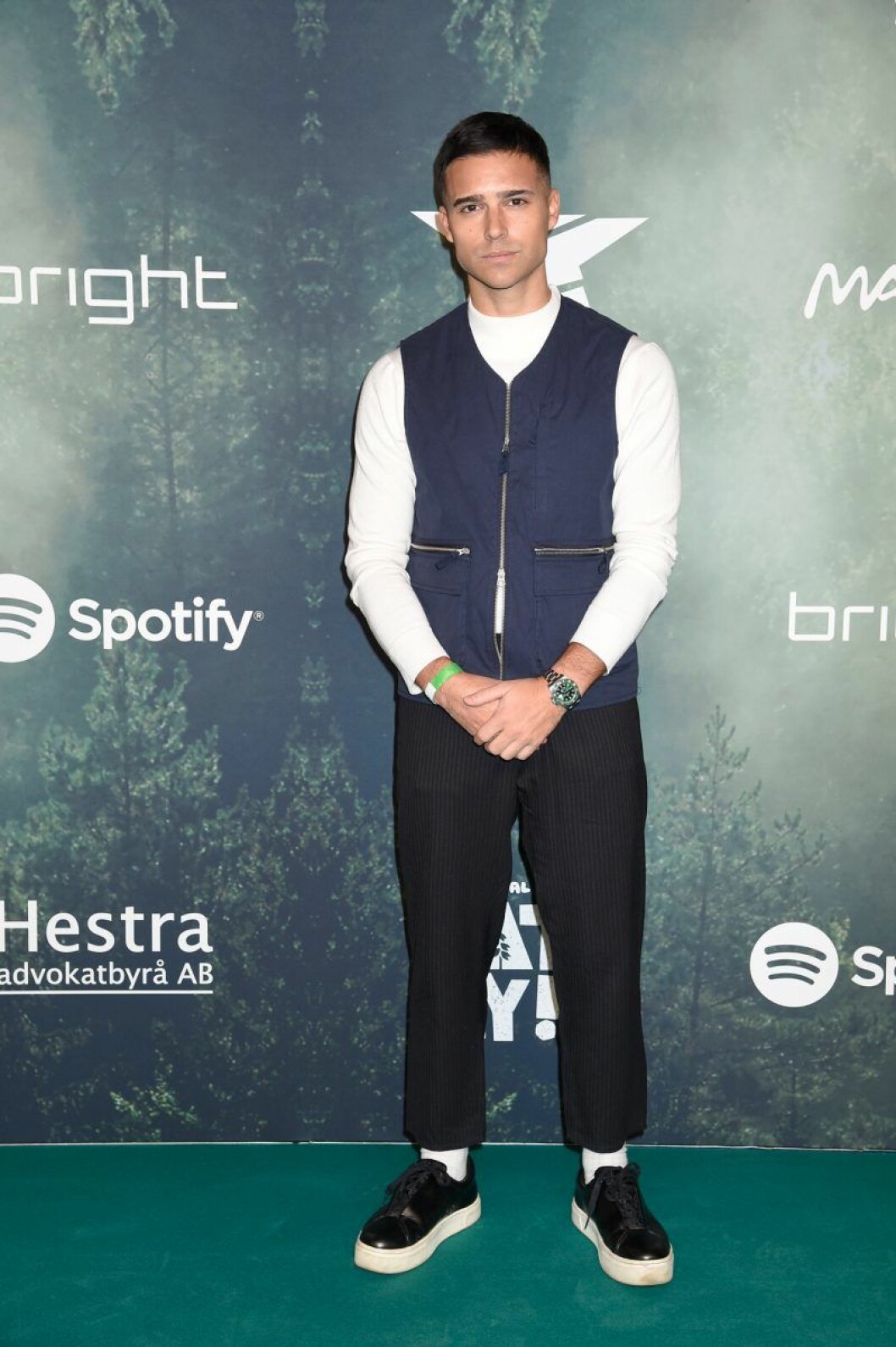 Eric Saade på röda mattan på Grammisgalan 2020