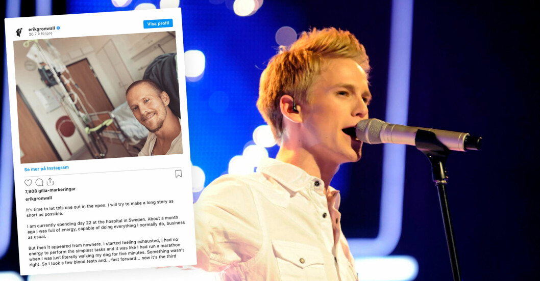 Erik Grönwall har fått cancer