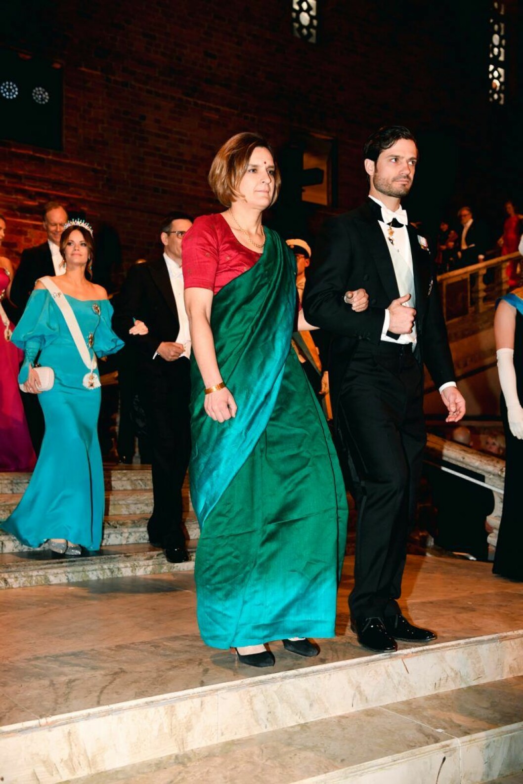 Esther Duflo, Nobelpristagare i ekonomi och prins Carl Philip. Esther Duflo, Nobelpristagare i ekonomi och prins Carl Philip på Nobel 2019