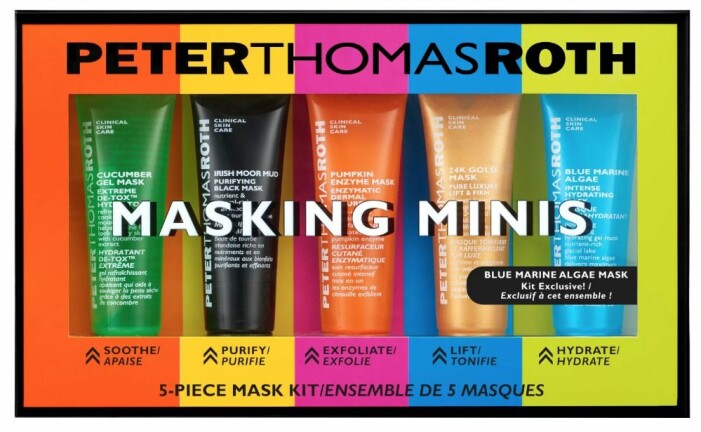 Lyxigt kit med ansiktsmasker. Fem ansiktsmasker från Peter Thomas Roth.