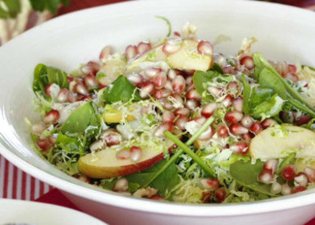 julsallad kål och äpple